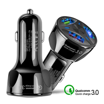 Qc3.0 Auto Nabíjačku Mobilného Telefónu Tri USB pre Kia Cadenza Forte5 Optima 3 Duše EV 2 Spektra Stinger Sportage Stonic
