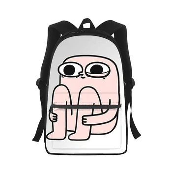 roztomilý kreslený Ketnipz Muži Ženy Batoh 3D Tlač Módne Študent Školy Vrecka Notebook Backpack Deti Cestovná Taška cez Rameno