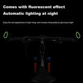Rozšírené Požičovňa Ergonomické Riadidlá Bicyklov Vice Rukoväť s Nastaviteľným Uhlom Noci Svietiť, Fluorescenčné Mtb Gripy pre Jednoduché