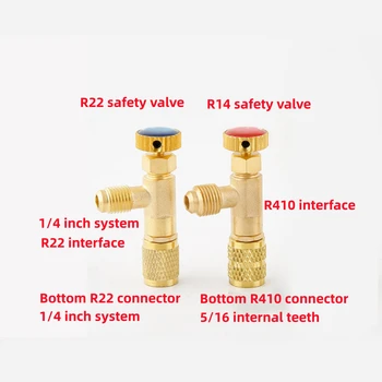 RV65F automobilov A/C chladivo konektor, R22-410/R22-22 fluóru vyplnené bezpečnostným ventilom, pre mini split systém klimatizácia