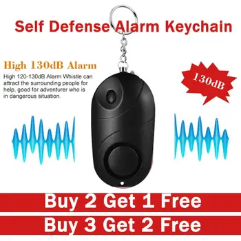 Self Defense Alarm 130dB Anti-vlk Upozornenie Osobnú Bezpečnosť Alarmfor Dieťa Ženy Kričať Nahlas Panic Alarm Poplachový Keychain