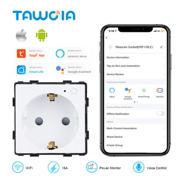 TAWOIA WiFi Sieťovej Zásuvky Funkčné Tlačidlo Časť DIY Smart Power Monitor Zásuvky Elektrickej Zásuvky Inteligentný Život Tuya Alexa Yandex Alice