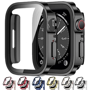 Tvrdené Sklo+Kryt pre Apple hodinky Ultra 1 2 49 mm Prípade Full Screen Protector pre iWatch Series 9 8 7 6 se 41mm 45 mm 44 mm 40 mm