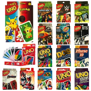 UNO FLIP! Pokemon Doskové Hry, Anime, Komiksu, Pikachu Hracie Karty, Karty Vianočný Stôl Hra pre Dospelých, Deti Narodeninám Hračka