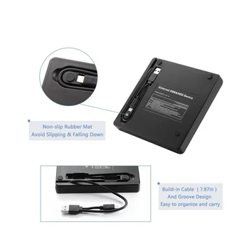 USB 3.0/Typ-C Externých Slim DVD-RW CD Spisovateľ Jednotky Horák Čítačka, Prehrávač Optickej Mechaniky pre Notebook PC