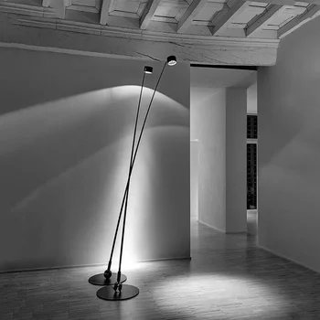 Vietor minimalistický poschodí lampa villa hotel obývacia izba gauč dlhú tyč vertikálne