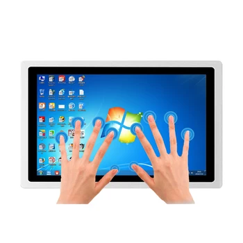 Vyrazili 21,5 Palca Priemyselný Počítač Vložený Panel počítača Tablet PC All-in-one s Kapacitný Dotykový Displej Zabudovaný WiFi RS232 COM Win10 Pro