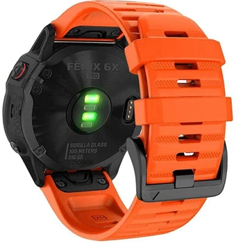Watchband Kompatibilný s Garmin 26mm Fenix 6X/5X Plus/Klesania MK1 Orange