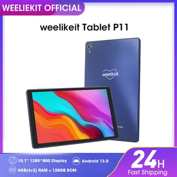 weelikeit P15W Android 13 Tablet 10.1 palcový IPS Max 6GB RAM, 128 GB ROM A523 8-core Typ-C 6000mAh Batéria Dual-band Wi-Fi Tablety