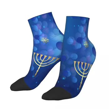 Zlaté Hanukkah Ponožky Krátke Jedinečný Bežné Breatheable Dospelých Členkové Ponožky
