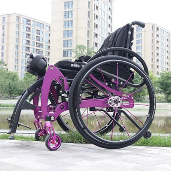 Zliatina hliníka ručné skladanie stojí na vozíku pre zdravotne postihnuté deti a dospelých šport model 8810